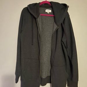Sweatshirt jacket with hood